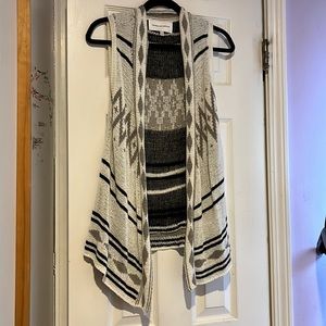 Cupcakes and cashmere open sweater vest